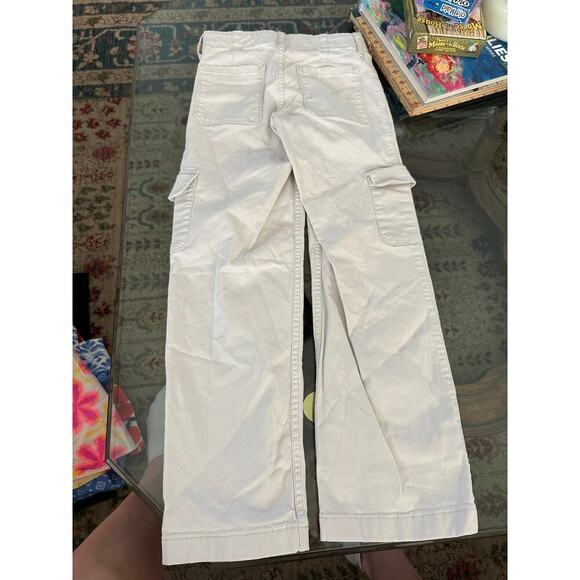 Abercrombie Kids Girls' Cream High Rise Wide Leg Cargo Pants Size 8 - Picture 6 of 7